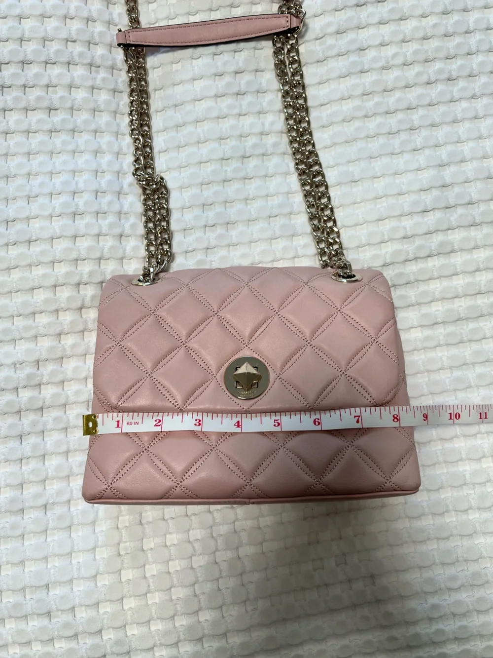 Kate Spade Small Quilted Rose Smoke Pink Natalia Shoulder Crossbody Bag